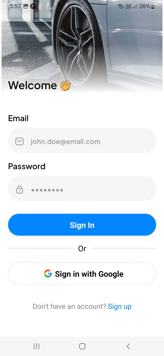 Functional Login component Functional Login component